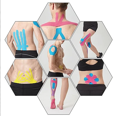 Banda kinesiologica Rocktape 5cm x 5m ROZ Banda kinesiologica Rocktape 5cm x 5m ROZ