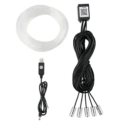 Banda led auto fibra optica cu bluetooth