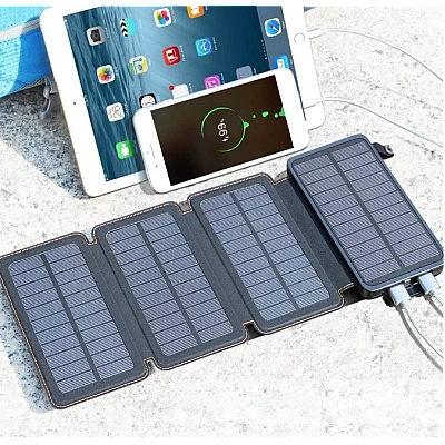 Baterie Externa Solara Power Bank 20 000 mAh 4 Panouri Baterie Externa Solara Power Bank 20 000 mAh 4 Panouri
