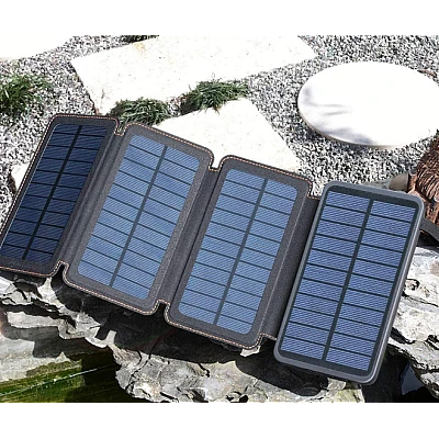Baterie Externa Solara Power Bank 20 000 mAh 4 Panouri Baterie Externa Solara Power Bank 20 000 mAh 4 Panouri