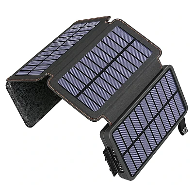 Baterie Externa Solara Power Bank 20 000 mAh 4 Panouri Baterie Externa Solara Power Bank 20 000 mAh 4 Panouri