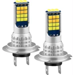 Set 2 Bec Led H7 3030 Smd 90W 9600lm/set cu 2 moduri de lumina (rece si calda) 30 LED
