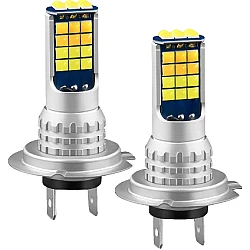 Set 2 Bec Led H7 3030 Smd 90W 9600lm/set cu 2 moduri de lumina (rece si calda) 30 LED