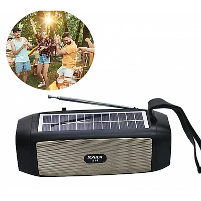 UB Boxa Portabila S18 Gri Bluetooth USB Radio Lanterna cu incarcare solara TAI UB Boxa Portabila S18 Gri Bluetooth USB Radio Lanterna cu incarcare solara TAI