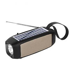 Boxa portabila bluetooth USB functie radio si lanterna cu incarcare solara 
