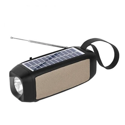 Boxa portabila bluetooth USB functie radio si lanterna cu incarcare solara Boxa portabila bluetooth USB functie radio si lanterna cu incarcare solara