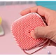 Set 2 x Burete de baie din silicon cu rezervor pentru gel de dus / sampon Set 2 x Burete de baie din silicon cu rezervor pentru gel de dus / sampon