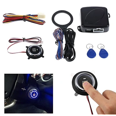 Buton de pornire vehicul buton de pornire cu alarma auto si sistem antifurt Buton de pornire vehicul buton de pornire cu alarma auto si sistem antifurt
