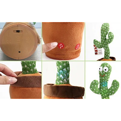 CACTUS dansator si vorbitor cu LED-uri Colorate / Jucarie interactiva OF CACTUS dansator si vorbitor cu LED-uri Colorate / Jucarie interactiva OF