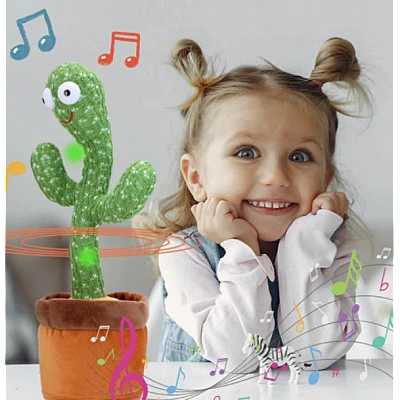 CACTUS dansator si vorbitor cu LED-uri Colorate / Jucarie interactiva OF CACTUS dansator si vorbitor cu LED-uri Colorate / Jucarie interactiva OF