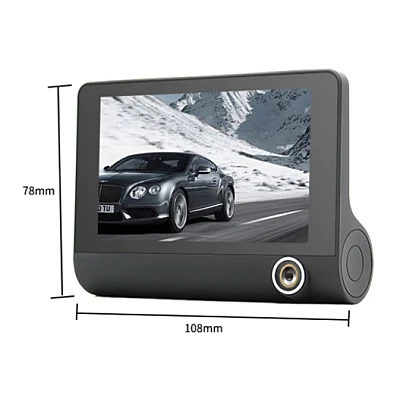Camera Auto Tripla 3 in 1 ce Filmeaza in Fata in Interiorul si in Spatele Masinii