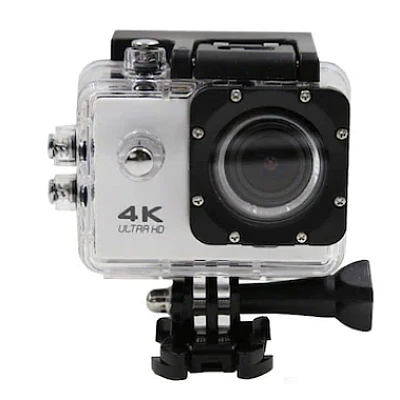Camera Sport 4K HD ARGINTIE Carcasa rezistenta la Apa Camera Sport 4K HD ARGINTIE Carcasa rezistenta la Apa
