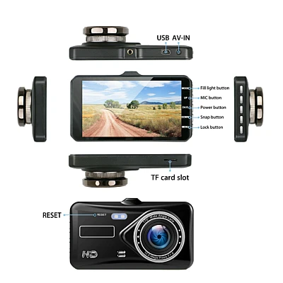 Camera Dvr Auto Dual Fata / Spate 1080P Full HD 170 Grade Camera Dvr Auto Dual Fata / Spate 1080P Full HD 170 Grade