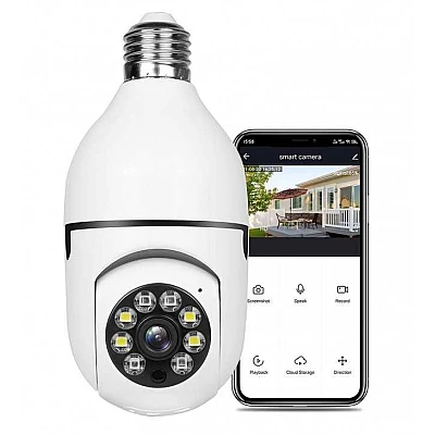 Camera de supraveghere Wifi SOCLU E27 rotatie 360 grade SMART XL Camera de supraveghere Wifi SOCLU E27 rotatie 360 grade SMART XL