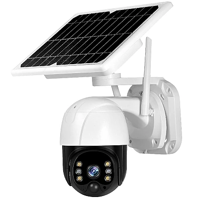 Camera de supraveghere Wifi cu Panou Solar Atasat si Senzor de Miscare alert PTZ Camera de supraveghere Wifi cu Panou Solar Atasat si Senzor de Miscare alert PTZ