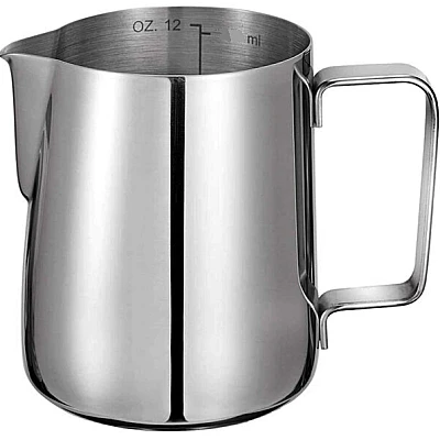Cana din inox cu gradatie pentru spumare cu maner 600 ml Cana din inox cu gradatie pentru spumare cu maner 600 ml