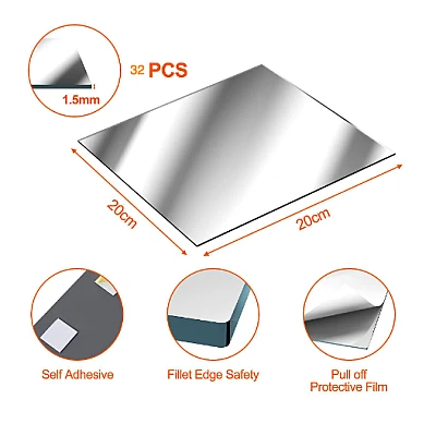 Set 32 Oglinzi Decorative Design PATRAT 20 X 20 cm Acrilice Cristal - Diamant - Fagure Set 32 Oglinzi Decorative Design PATRAT 20 X 20 cm Acrilice Cristal - Diamant - Fagure