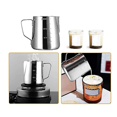 Cana din inox cu gradatie pentru spumare cu maner 350 ml