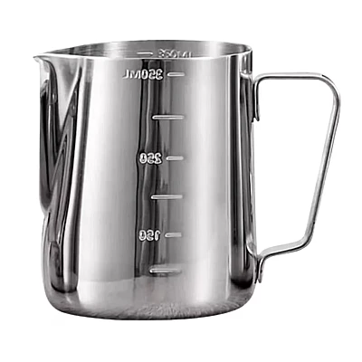 Cana din inox cu gradatie pentru spumare cu maner 350 ml