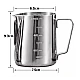 Cana din inox cu gradatie pentru spumare cu maner 350 ml