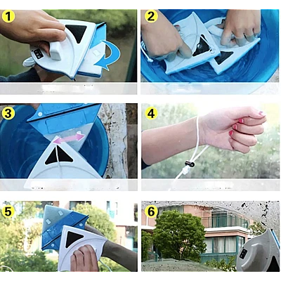 Stergator cu 2 fete magnetice pentru geamuri ultra rezistent curata ambele fete simultan