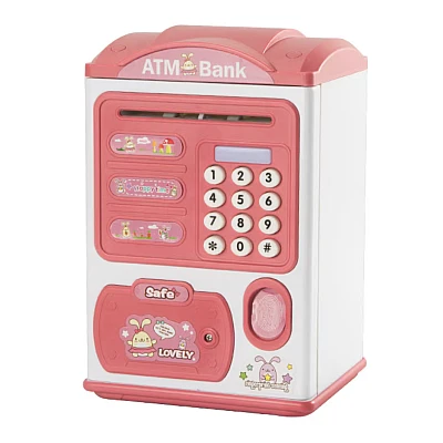 UB Pusculita pentru copii cu functie ATM cod pin si seif amprenta