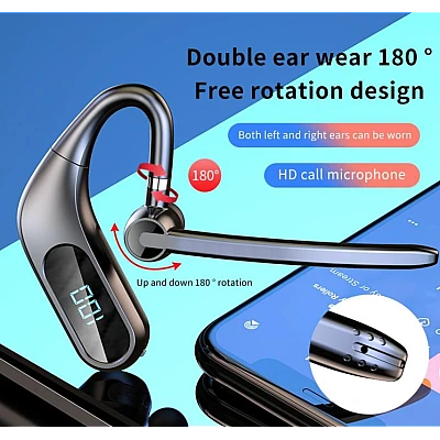 Casca Bluetooth fara Fir 5.1 KJ12 Design Rotativ 180 Grade Casca Bluetooth fara Fir 5.1 KJ12 Design Rotativ 180 Grade