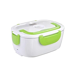 Caserola pentru mancare cu incalzire electrica 2 compartimente 12V verde