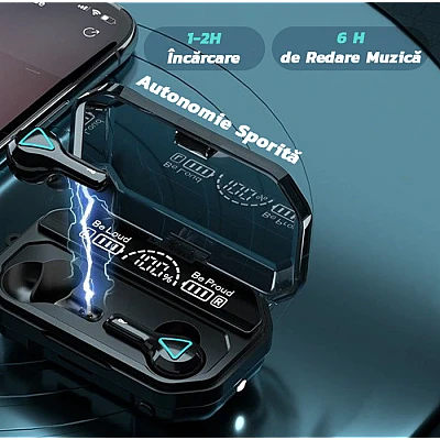 Casti Wireless A15 TWS Bluetooth 5.1 Display LCD Casti Wireless A15 TWS Bluetooth 5.1 Display LCD