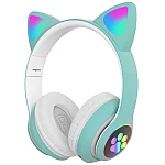 Casti wireless VZV-23M cu urechi de Pisica bluetooth 5.0 Verde