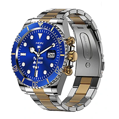 Ceas Smartwatch bratara AURIE otel inoxidabil Bluetooth ALBASTRU Ceas Smartwatch bratara AURIE otel inoxidabil Bluetooth ALBASTRU