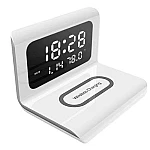 Ceas cu afisaj digital si alarma cu statie de incarcat wireless si incarcare rapida.