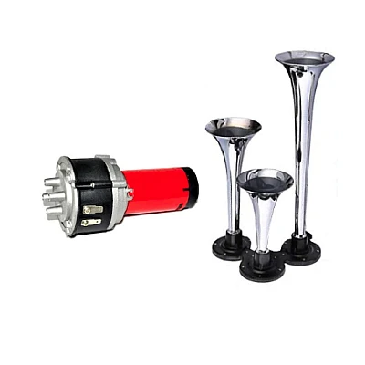 Claxon Auto 12v cu 3 Goarne si Compresor Claxon Auto 12v cu 3 Goarne si Compresor