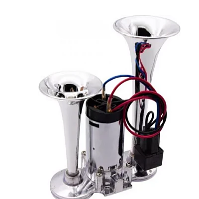 Claxon CHROME cu 2 goarne si compresor Claxon CHROME cu 2 goarne si compresor