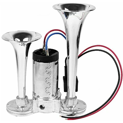 Claxon Chrome SL 1020 cu 2 goarne si compresor putere 12V Claxon Chrome SL 1020 cu 2 goarne si compresor putere 12V