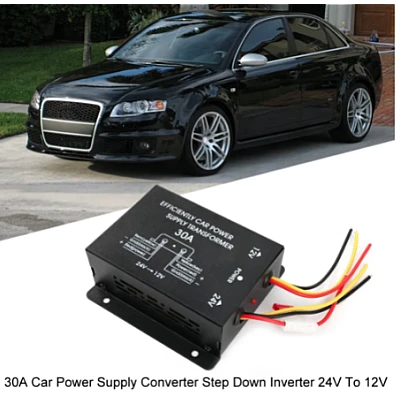 Convertor Auto 30A pentru Tensiune 24V - 12V Convertor Auto 30A pentru Tensiune 24V - 12V