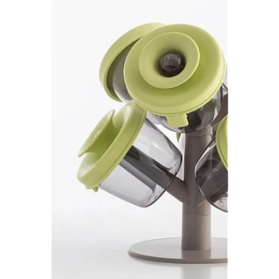 Copacel Spice Rack cu 6 recipiente pentru condimente + suport inclus Copacel Spice Rack cu 6 recipiente pentru condimente + suport inclus