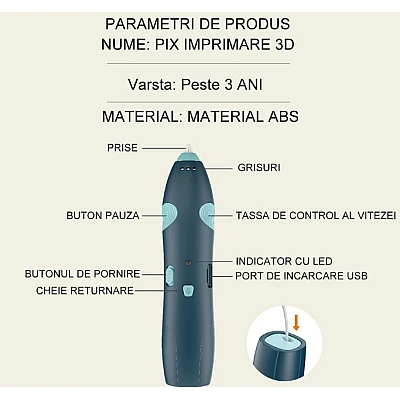 Creion de imprimare 3D Desene Pictura Graffiti Reglare Viteza Creion de imprimare 3D Desene Pictura Graffiti Reglare Viteza