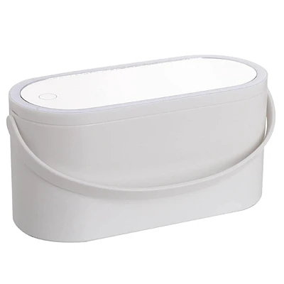Cutie organizator depozitare farduri pentru calatorie cu oglinda cosmetica Cutie organizator depozitare farduri pentru calatorie cu oglinda cosmetica