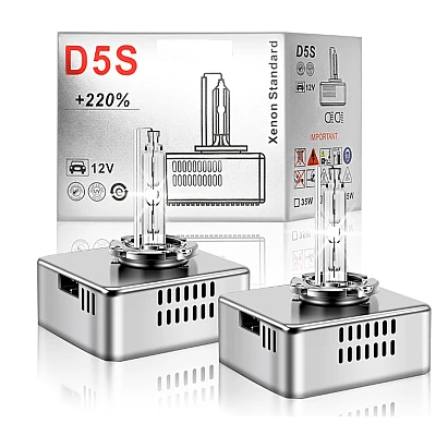 Set 2 Becuri Xenon D5S putere 55W culoare 6000k +220% pentru Faruri Auto 9000 Lumeni Set 2 Becuri Xenon D5S putere 55W culoare 6000k +220% pentru Faruri Auto 9000 Lumeni