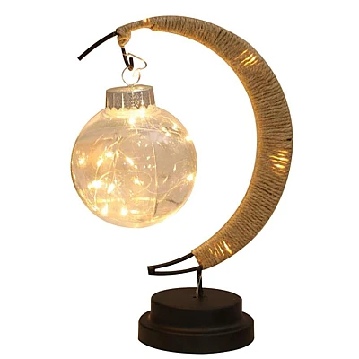 Decoratiune luminoasa semi-luna cu glob Decoratiune luminoasa semi-luna cu glob