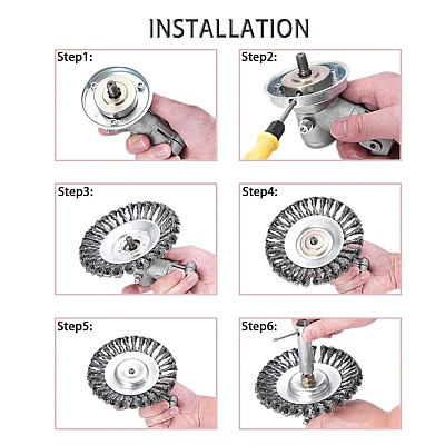 Disc Perie Sarma pentru Motocoasa de Umar 200mm 8" Disc Perie Sarma pentru Motocoasa de Umar 200mm 8"