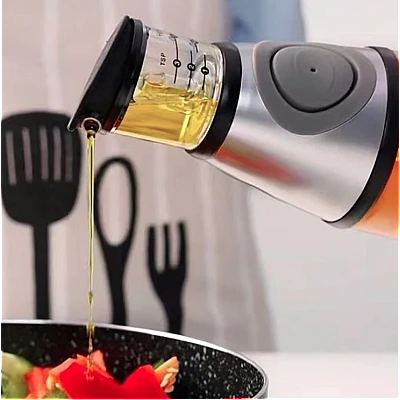 Dispenser pentru ulei si otet 500 ml cu buton Dispenser pentru ulei si otet 500 ml cu buton