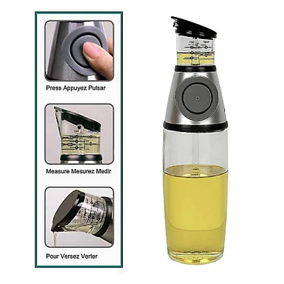 Dispenser pentru ulei si otet 500 ml cu buton Dispenser pentru ulei si otet 500 ml cu buton