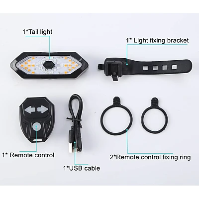 Semnalizare Bicicleta FY-1820 cu Telecomanda Wireless Semnalizare Bicicleta FY-1820 cu Telecomanda Wireless