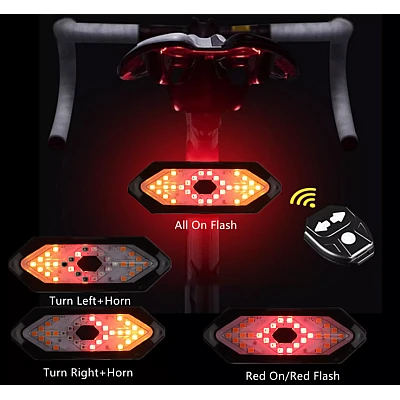 Semnalizare Bicicleta FY-1820 cu Telecomanda Wireless Semnalizare Bicicleta FY-1820 cu Telecomanda Wireless