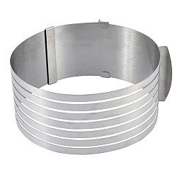 Formă de tort rotundă din Inox reglabilă (24-30cm)