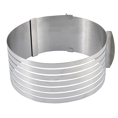 Formă de tort rotundă din Inox reglabilă (24-30cm) Formă de tort rotundă din Inox reglabilă (24-30cm)