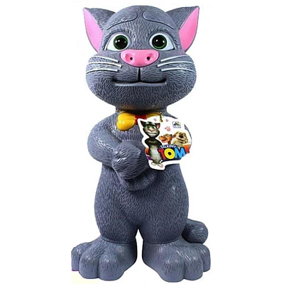 Jucarie Vorbitoare Talking Tom cu Papion GRI Mare Jucarie Vorbitoare Talking Tom cu Papion GRI Mare