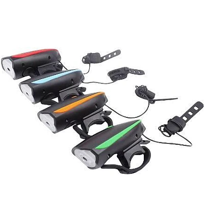 Kit 7588 lanterna pentru bicicletă cu Claxon reincarcabil prin USB Kit 7588 lanterna pentru bicicletă cu Claxon reincarcabil prin USB
